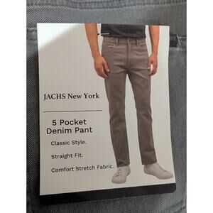Jachs NY Men's 5 Pocket Denim Pant Gray Size 34x30